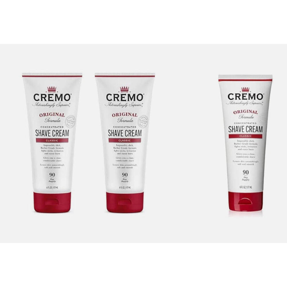 Lot of 3 Classic Barber Grade CREMO Original Formula Shave Cream 6 oz ea. 3 pack
